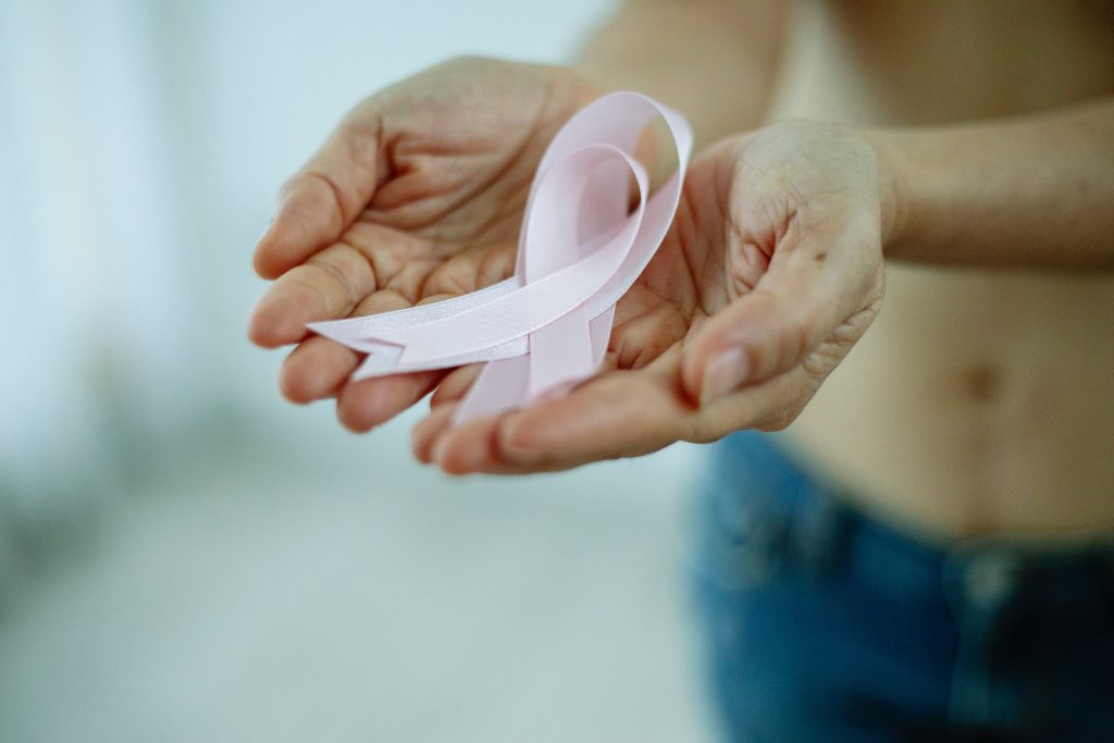 Lazo en apoyo contra el cáncer de mama